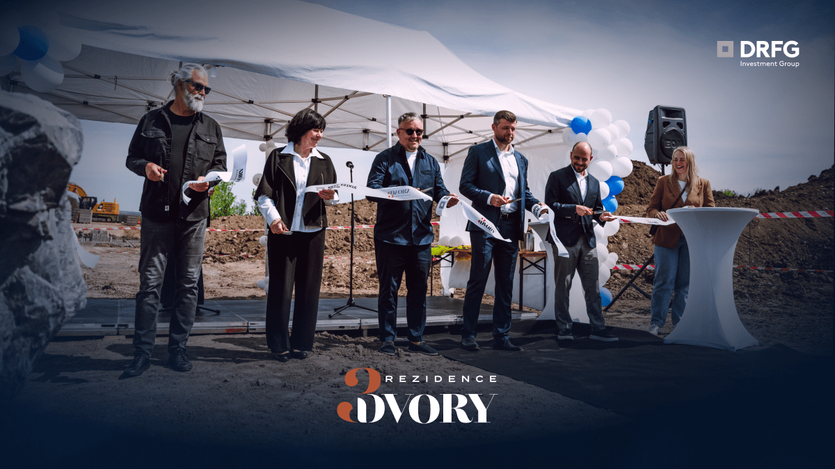 DRFG zahájila výstavbu čtvrti 3 Dvory. V Újezdu u Brna vyrostou nové byty, školka i obchody
